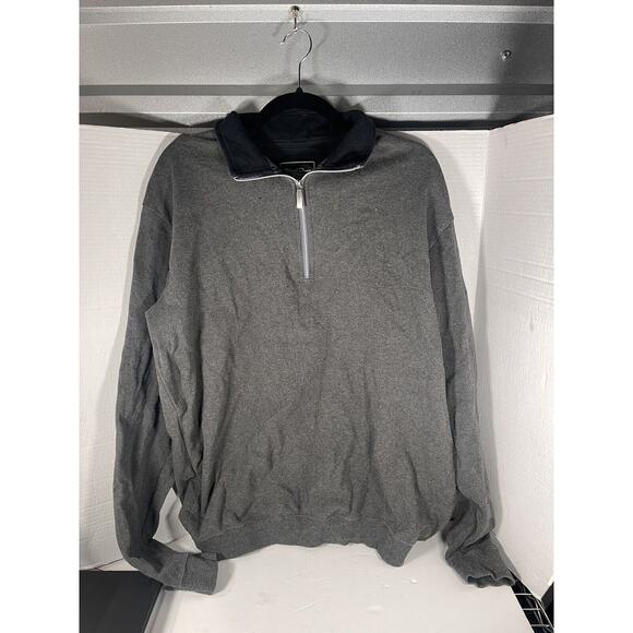 Straight Down Men’s 1/2 Zip Pullover Golf Shirt Mens Size Large Grey - Picture 1 of 4